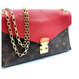 Louis Vuitton-louis vuitton red leather flap-Red