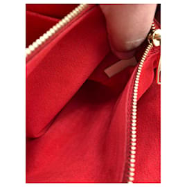 Louis Vuitton-aba de couro vermelho louis vuitton-Vermelho