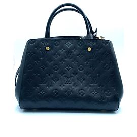 louis vuitton montaigne empreinte couro preto Preto