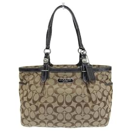 Coach-Signature Gallery Style East West Tote F16561-Braun