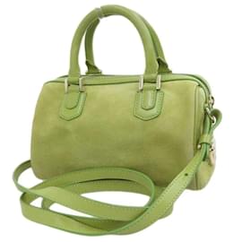 Armani-Suede handbag-Green