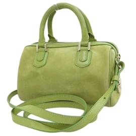 Armani-Borsa in pelle scamosciata-Verde