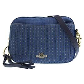 Coach-Studded Denim Camera Bag 53622.0-Blue