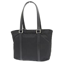 Prada-Prada Tessuto Pocket Zip Tote Bag Canvas Tote Bag BR2288  in Good condition-Black