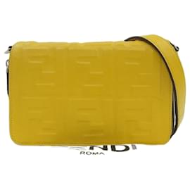 Fendi-nappa 1974 Embossed Mini Expandable Flap Bag  7M0299-Yellow