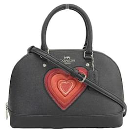Coach-Sierra Satchel Heart Handbag F24609-Black