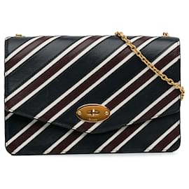Mulberry-Mulberry Blue Darley Striped Leather Crossbody Bag-Blue,Other