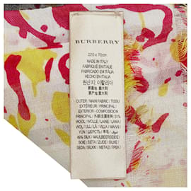 Burberry-Burberry Brown Splash House Check Cashmere Scarf-Brown,Beige