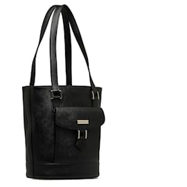 Burberry-Burberry Black Leather Shoulder Bag-Black