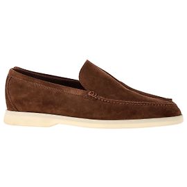 Mocassins Loro Piana Summer Walk en Daim Marron Marron