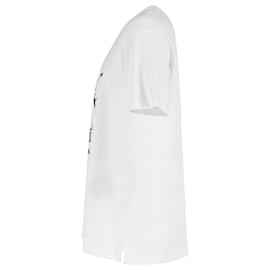 Alexander Mcqueen-Alexander McQueen Baskets T-shirt à imprimé squelette en coton blanc-Blanc