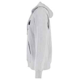 Alexander Mcqueen-Alexander McQueen Graffiti-Logo-Hoodie-Sweatshirt aus grauer Baumwolle-Grau