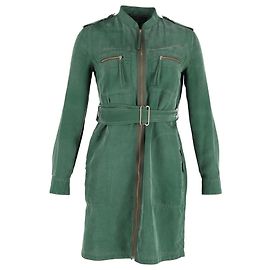 Vestido com zíper e cinto Marc Jacobs em poliéster verde Verde