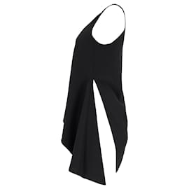Balenciaga-Camiseta sin mangas asimétrica Balenciaga en poliéster negro-Negro