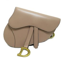 Dior Riñonera mini Saddle de piel Castaño