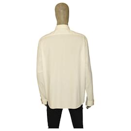 Burberry Brit-Burberry Brit Camicia da uomo casual in cotone bianco taglia XXL-Bianco