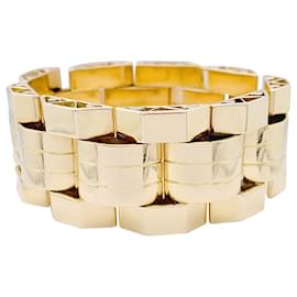 inconnue-Pink gold and yellow gold Tank bracelet.-Other