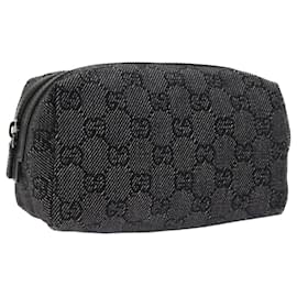 Gucci-GUCCI Custodia in tela GG nera 29595 Auth ac2307-Nero