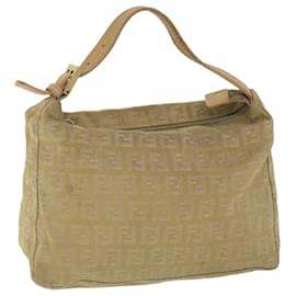 Fendi-FENDI Pochette en toile Zucchino Beige Auth fm2756-Beige