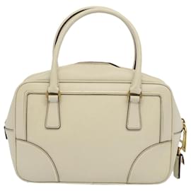 Prada-PRADA Bolsa de mão Safiano couro Branco Auth ar10482-Branco