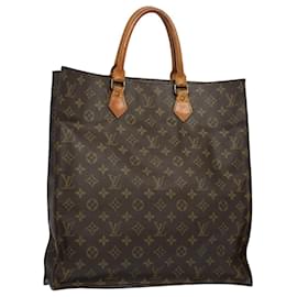 Louis Vuitton-LOUIS VUITTON Monogram Sac Plat Hand Bag M51140 LV Auth bs8869-Monogram