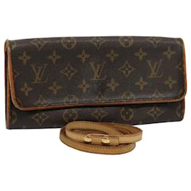 Louis Vuitton-LOUIS VUITTON Monogram Pochette Twin GM Shoulder Bag M51852 LV Auth ac2276-Monogram