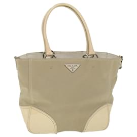 Prada-PRADA Borsa Tote Tela Beige Auth bs8944-Beige