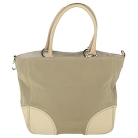 Prada-PRADA Tote Bag Canvas Beige Auth bs8944-Beige