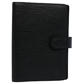 Louis Vuitton-LOUIS VUITTON Epi Agenda PM Day Planner Cover Noir R20052 LV Auth bs8799-Noir