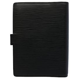 Louis Vuitton-LOUIS VUITTON Epi Agenda PM Day Planner Cover Noir R20052 LV Auth bs8799-Noir