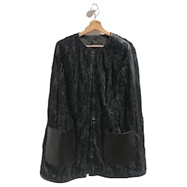 Ines et Marechal-INES ET MARECHAL  Coats T.International M Fur-Black
