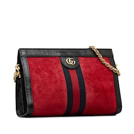 Gucci-GUCCI Handbags Ophidia Chain-Red