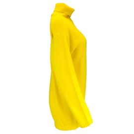 Autre Marque-Suéter Sybilla amarelo de manga comprida em malha de caxemira com gola alta-Amarelo
