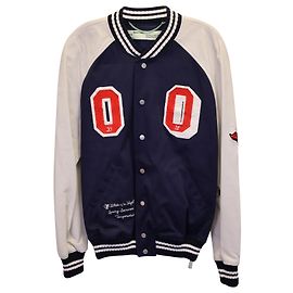 Off White Jaqueta Off-White Eagle Patch Varsity em algodão azul marinho Azul marinho