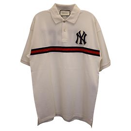 Polo Gucci Yankee en Algodón Blanco Blanco