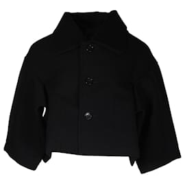 Comme Des Garcons-Comme Des Garcons S/S 2004 Cropped Jacket in Black Wool-Black