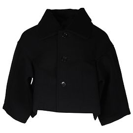 Comme Des Garcons S/S 2004 Giacca Cropped in Lana Nera Nero