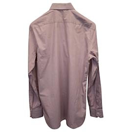 Ermenegildo Zegna-Ermenegildo Zegna Checked Shirt in Red Cotton-Red
