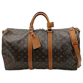 Louis Vuitton-Louis Vuitton Keepall 50 sac de voyage bandoulière monogrammé-Marron