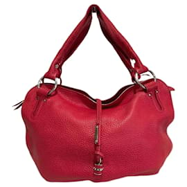 Céline-Leather Handbag-Red