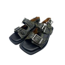 GANNI  Sandals T.eu 39 leather Black