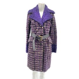 ETRO  Coats T.it 40 Fur Purple