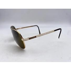 Chanel-CHANEL  Sunglasses T.  metal-Golden