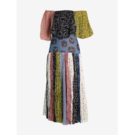 Christian Dior-Multicolored silk floral printed maxi dress - size UK 8-Multiple colors