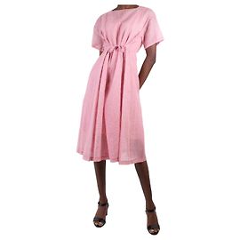 Heidi Klein Robe vichy seersucker rose avec slip - taille FR 34 Rose