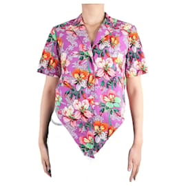 Isabel Marant-Purple floral printed shirt - size FR 38-Purple