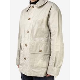 Autre Marque-Nicholas Daley Neutral Waxed cotton tie jacket - size 6-Other