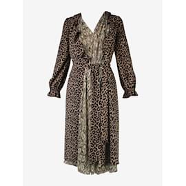Balenciaga-Multicoloured leopard and dollar print dress - size FR 36-Multiple colors