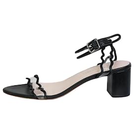 Loeffler Randall-Black sandals with wavy transparent straps - size EU 37.5-Black