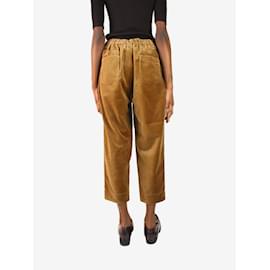 Autre Marque-Brown velvet straight-leg trousers - size FR 36-Brown